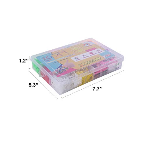 VENSEEN Rainbow Rubber Bands Bracelet Making Kit - Super 5 in 1 Loom Bands Starter Kit for Girls and Boys, Includes: 1500+ Rubber Bands, 50 Beads, 24 S-Clips, 2 Crochet Hooks, 1 Y Loom - Thumbnail 7