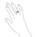 Bling Jewelry Sterling Silver Round Champagne CZ Double Cable Ring