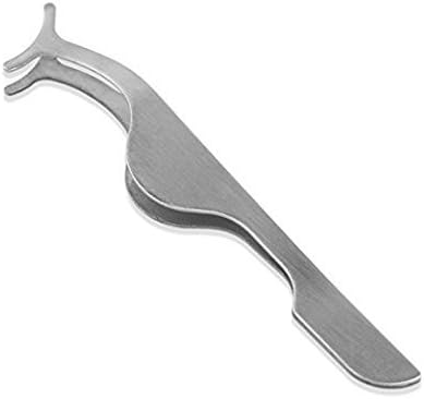 False Eyelashes Extension Applicator Remover Clip Tweezers Nipper (Silver) by Urcanos