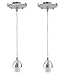 Westinghouse Lighting 7028400 Single-Light Mini-Pendant Kit with Nickel Finish (Brushed Nickel - 2 Pack)