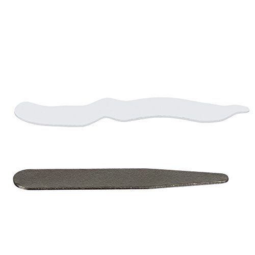 Johnson & Smith Premium Stainless Steel Metal Collar Stays for Men, Rust-Free Dress Shirt Collar Stiffeners, Includes 2.25”, 2.5”, 2.75” & 3” Tabs (20 Pack)