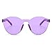 Armear Women Oversized Retro Rimless Round Sunglasses Tinted Purple One Piece Lens Eyewear