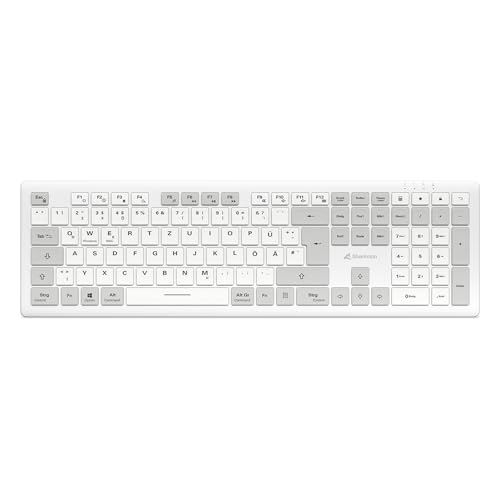 Sharkoon OfficePal K30W, Weiß, Drahtlose Tastatur 2