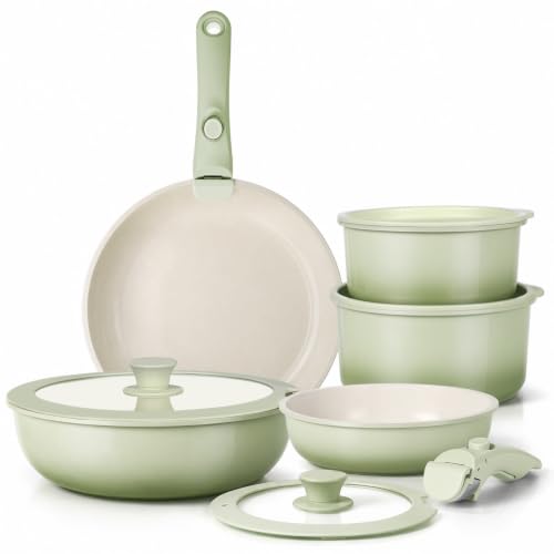 GiPP 11-Teilig Topfset & Pfannenset mit abnehmbarem Griff Induktion