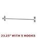 Ikea Kitchen Rail 23.25" (5 Hooks Included) Stainless Grundtal Series