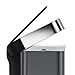 simplehuman 58 Liter / 15 Gallon Stainless Steel Rectangular Kitchen Step Trash Can Dual Compartment Recycler with Liner Pocket, Black Stainless Steel