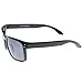 zeroUV - Designer Inspired Active Lifestyle Square Sunglasses with Keyhole Nose Bridge (Shiny Black)