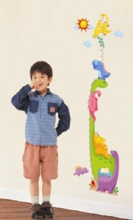 'Wall Sticker Dinosaur Wall Decal Growth Chart Height Chart Wall Stickers Tape Measure 44417 for Bedroom Living Room Bathroom