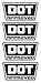 DOT D O T Approved Motorcycle Helmet Stickers Decals Labels / Set of 4