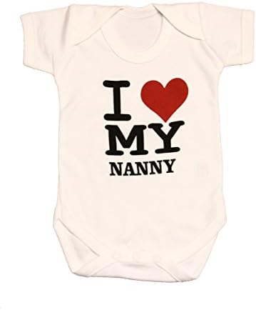 London Baby-Boys' I Love My Nanny Suit Vest Newborn Gift 3 - 6 Months White