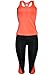 W Sport Women's Athletic Racer Back Tank Top & Skinny Yoga Capri Leggings Set