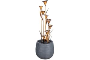 Calla Lily Outdoor Water Fountain – Elegant Floral Garden Fountain with Cascading Water Feature for Patio, Yard & Indoor Déco