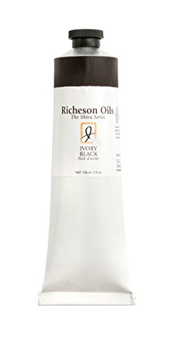 Jack Richeson 125003 Artist Oil Color, Ivory Black, 5 oz