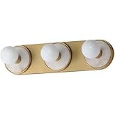 Maxim Hollywood - 3 Light Bath Vanity-5 Inches Tall and 20 Inches Wide-Whit Alabaster/Natural Aged Brass Finish