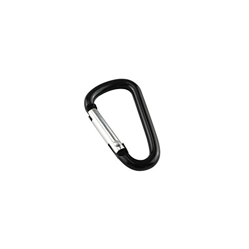 Swatom Aluminum Alloy Carabiner Clip 2.2 Inches Carabiners Spring Snap Hook Keyring for Traveling Hiking Camping Keychains Outdoor Accessories Black (10 Pcs) - Thumbnail 6