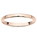 10k Rose Gold 2mm Light Comfort Fit Plain Wedding Band - Size 6.5
