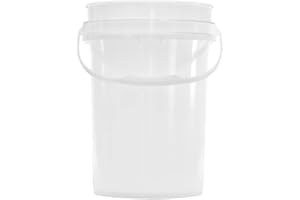 LEE FISHER SPORTS Durable All Purpose Pail - Outdoor 6 Gallon Bucket with Lid (White, 1Pack)