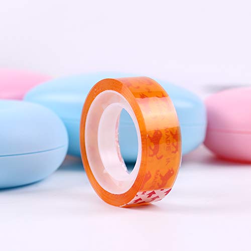Ipienlee Donut Tape Dispenser with Tape Candy Color Masking Tape Storage Organizer for Office or School Supply Pack of 2