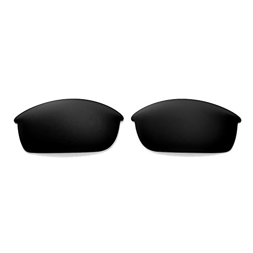 Walleva Polarized Black Replacement Lenses for Oakley Flak Jacket Sunglasses