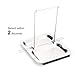 KITCHENDAO Foldable Spoon Rest and Pot Lid Holder for Counter, Non-scratch Silicone Base, Stainless Steel Pan Pot Cover Lid Rack Shelf Stand Holder Spoon Holder Utensil Rest Stove Organizer