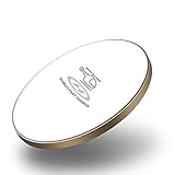 SUMart Wireless Charger Ultra Slim Wireless Charging Pad Fast Charge Compatible iPhone Xs Max/XS/XR/X/8/8 Plus Galaxy S9/S9+/S8/S8+/Note 8 and More (No AC Adapter) (Gold/White)