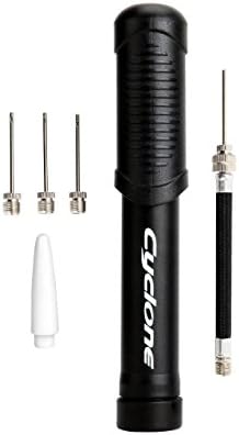 Dual ball air pump with 4 needles,3'' air hose and plastic needle Best for Basketball, Soccer, Football ,Volleyball, Rugby Sport Ball and other sports ball