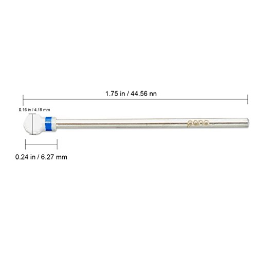 Pana 3/32" Professional Quality White Ceramic Ball Shaped Carbide Nail Drill Bit Medium Grit