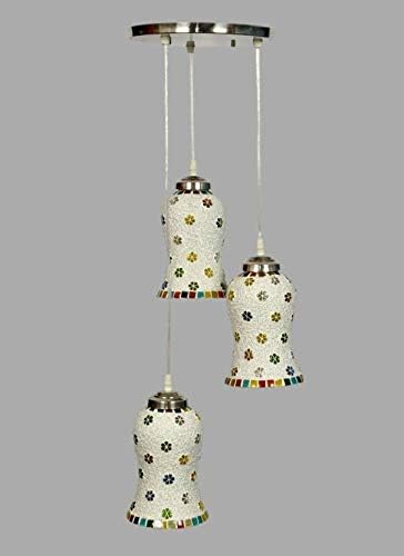 gojanta Triple Hanging Pendant Ceiling Lamp (Multicolour)