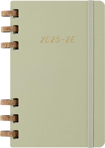 Moleskine Student Life Planner 2025-26, Weekly and Monthly Spiral 12-Month Planner With Soft Cover, Colour Crush Kiwi, Large 15 x 21 cm