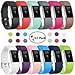 Soulen Bands Compatible with Fitbit Charge 2, Classic & Special Edition Replacement Band Fitbit Charge 2, Large Small, for Women Men (12-Pack, Small (5.7