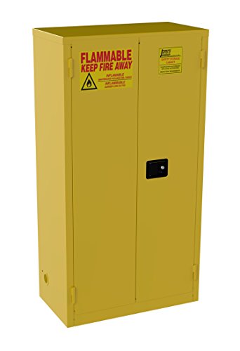 Jamco Products Inc BM44-YP Safety Flammable Cabinet, Two Door, Manual Close, 34-Inch x 18-Inch x 65-Inch
