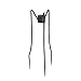 Achla Designs Gazing Globe Ball Stand, 25-Inch H Spiked, Black