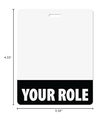 Personalized Print Badge Buddy - Black - Horizontal