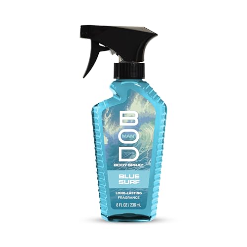 BOD man Fragrance Body Spray, Blue Surf, 8 fl oz