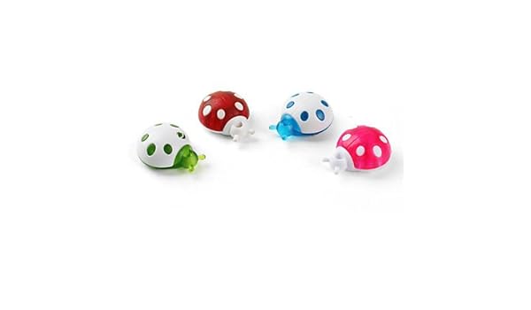 Carino a forma de mariquita imanes nevera (4-Pack colores ...