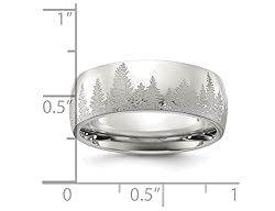 Gem And Harmony Mens Stainless Steel Polished