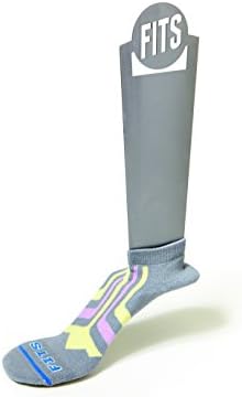 FITS Light Runner – Low: Men’s Running Socks, Titanium / Custard, M