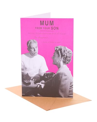 UK Greetings Muttertagskarte für Mama von Ihrem Sohn – lustiges Design