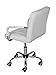 TMS White Modern Office Executive Synthetic Leather Swivel Arms Chair Computer Desk Task