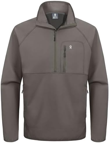 SEGANUP Men's Lightweight Quarter Zip Pullover Windbreaker for