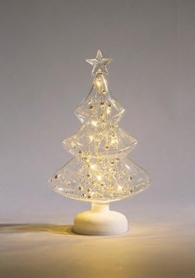 Amazon Co Jp Lit の 30 Cm の装飾の高さのガラスクリスマスツリーは再度装飾のクリスマスの装飾を台に置きます おもちゃ