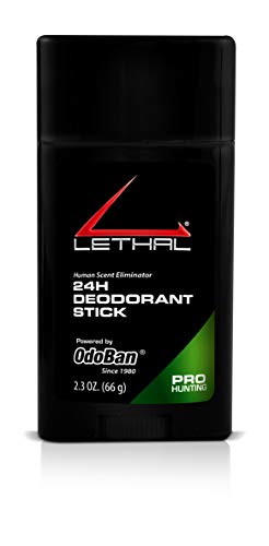 LETHAL Hunting Scent Eliminator Clothing and Gear Field Spray and Unscented Deodorant 2-Pack