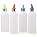 Lawei 6 Pack 15 oz Plastic Squeeze Condiment Bottle - Plastic Squirt Bottles with Lids and Colored Tips - Perfect for Condiments, Sauce, BBQ, Dressings, Syrup, Arts and Crafts