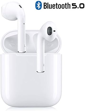 Bluetooth 5.0 Headset Wireless Earbuds Bluetooth Headphones 3D Stereo IPX5 Waterproof Pop-ups Auto Pairing Fast Charging for Samsung iPhone/Apple of airpod and Airpods Sports Earphone