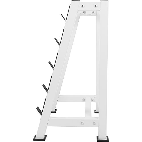 GORILLA-SPORTS-Hantelstaender-fuer-Langhanteln-mit-5-Ablagen--bis-500-kg-belastbar-in-Weiss