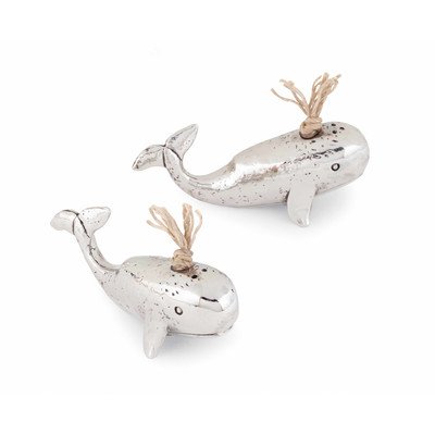 Mud Pie Whale Salt and Pepper Shaker Set