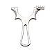 I-Sport Stainless Steel Detachable Slingshot Outdoor Hunting Sling Shot High Velocity Catapult with Flat Rubber Bands
