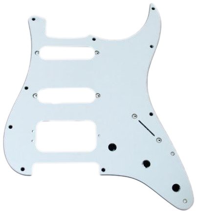 Fender Modern Pickguard, HSS Stratocaster, 11-Hole - White 3-Ply (3 screw hum)