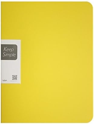 SHUTER A4 Size 30 Pockets Paper File Display Book Folder for Report Sheets,Artworks,Music Sheets,Clippings (30 pockets Yellow)