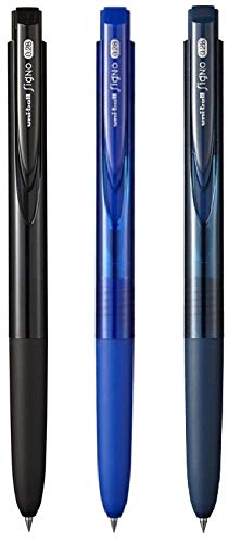 Assorted - Signo - uni Knock Ballpoint Pen - UMN-155 RT1 0.28 mm Black, Blue & Blue-Black